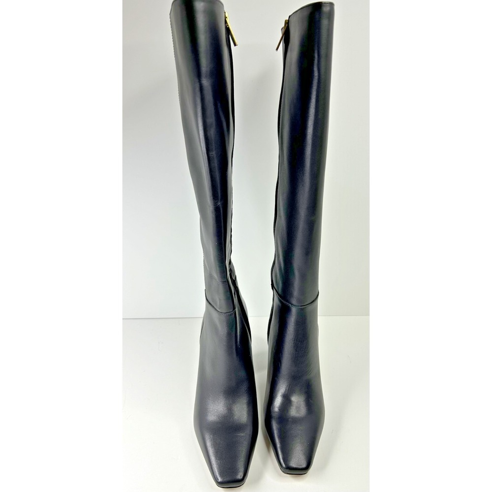 Vince Camuto Boots Bennidy 2 Women 9M Wide Calf Black Leather 4" Flare‎ Heel - Picture 3 of 8